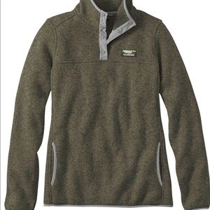 L.L. Bean Sweater Fleece Pullover — kelp green